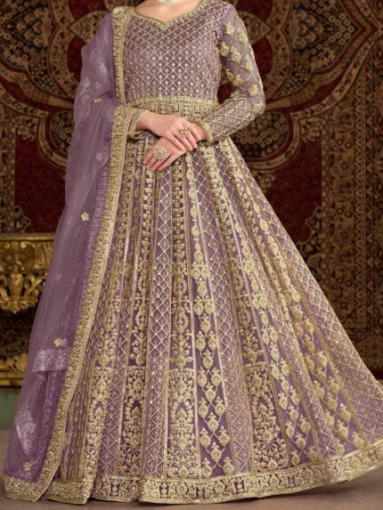 Twisha Aanaya Party Wear Anarkali SuitNet Embroidered top Anarkali. Heavy Embroidery Work. Trouser Style Salwar. Four Sides Bordered Ne Dupatta with Embroidery Work Color: There might be slight color variation due to lighting and flashes while the photo shooting. The color may also vary because of different screen resolutions. Wash Care: Dry Clean Only.