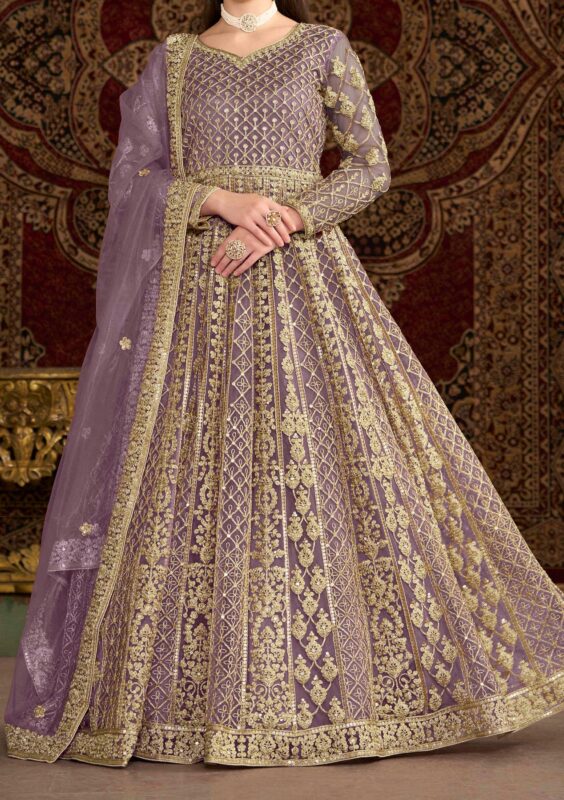 Twisha Aanaya Party Wear Anarkali SuitNet Embroidered top Anarkali. Heavy Embroidery Work. Trouser Style Salwar. Four Sides Bordered Ne Dupatta with Embroidery Work Color: There might be slight color variation due to lighting and flashes while the photo shooting. The color may also vary because of different screen resolutions. Wash Care: Dry Clean Only.